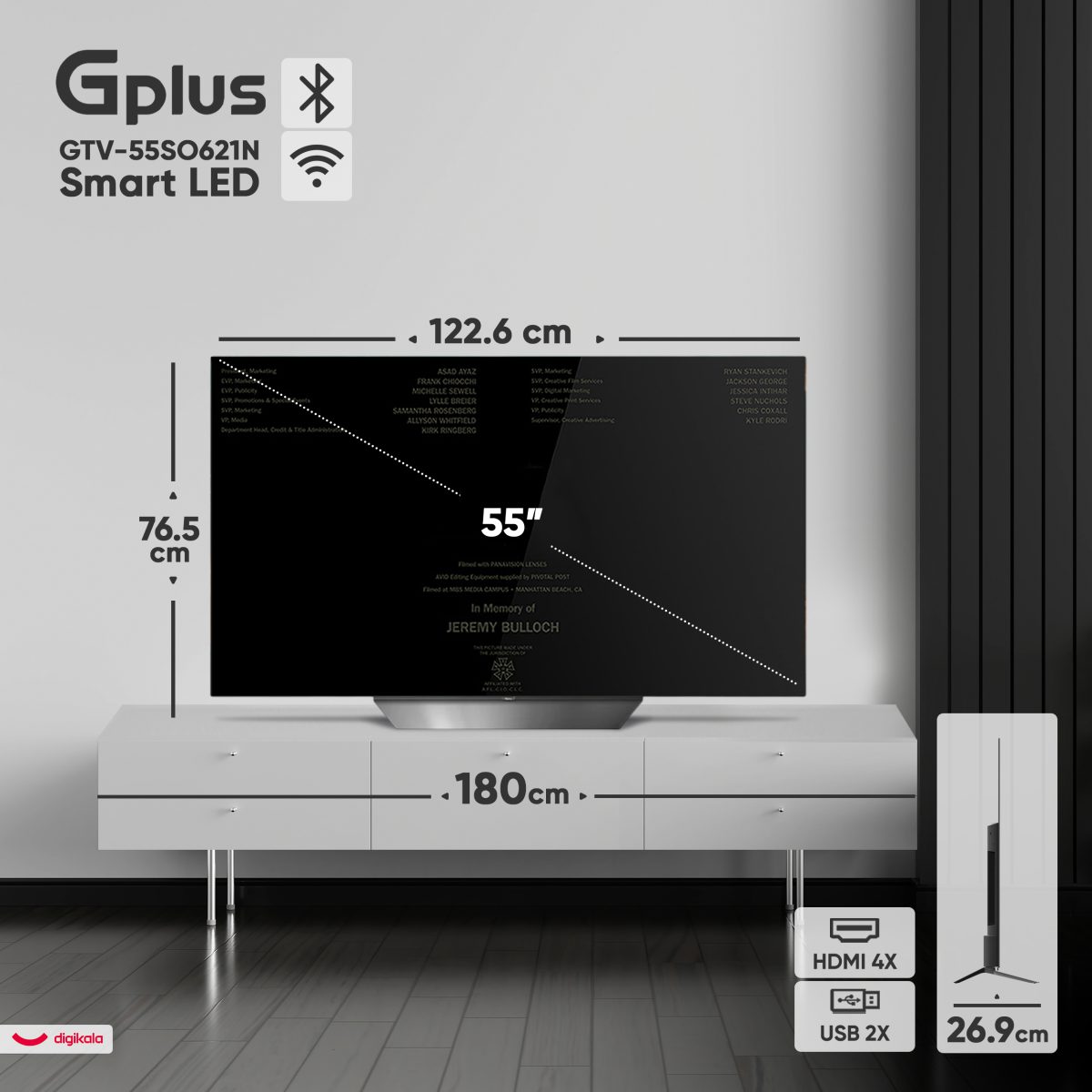 تلویزیون  55 اینچ اولد هوشمند جی پلاس مدل GTV-55SO621N