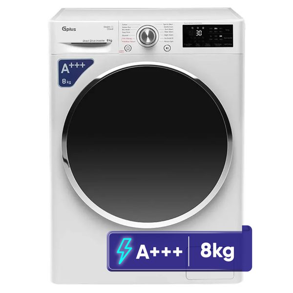 ماشین لباسشویی جی پلاس 8 کیلویی مدل GWM-R88W - تصویر محصول